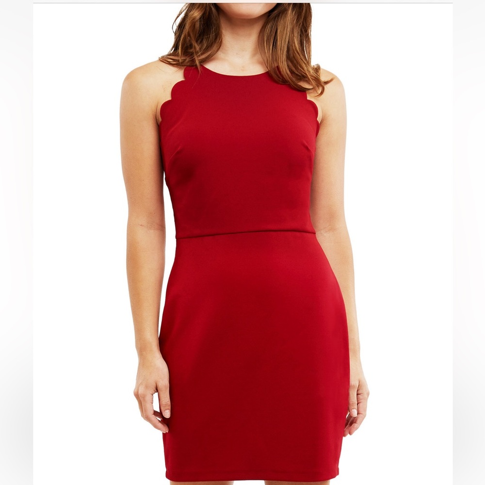 NWT BCX Juniors’ Scalloped Bodycon Dress